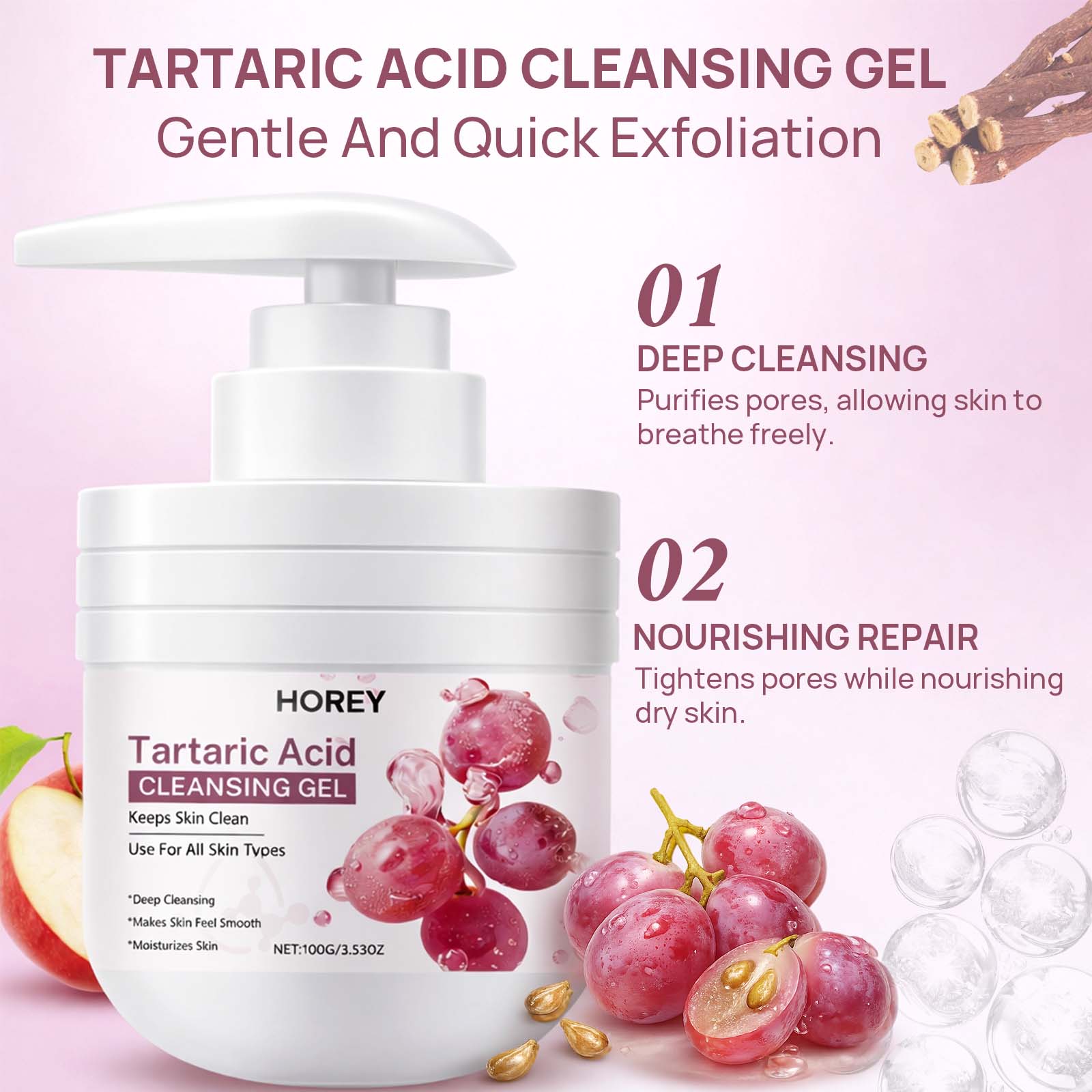 Tartaric Acid Cleansing Gel De - Licorice Root Extract 评论和价格
