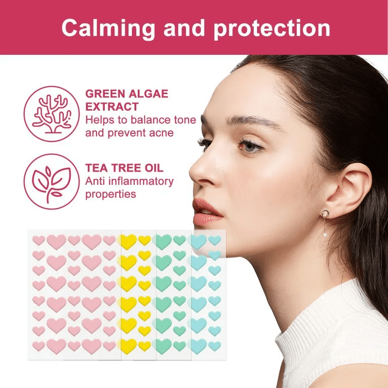 864PCS Cute Heart Shape Pimple - Skincare Acne 评论和价格