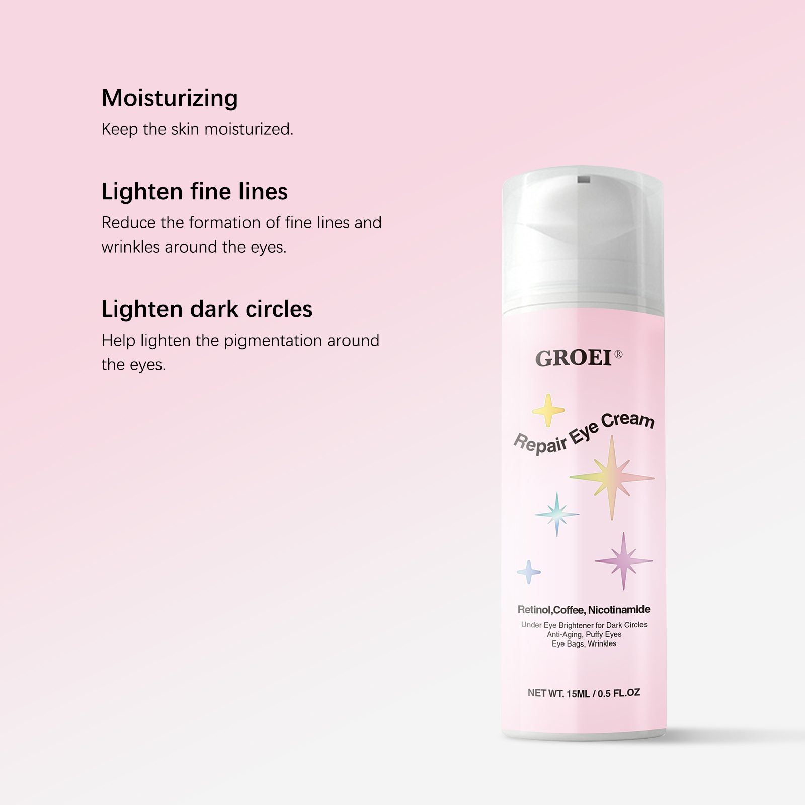 Eye Cream 15ml Retinol Coffee  - Caffeine Eye Serum 评论和价格